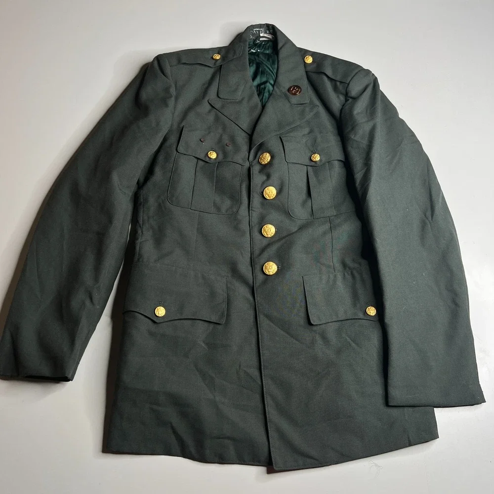US Army Class A Dress Green Uniform Jacket Blouse 36S 8405-00-965-1604 David